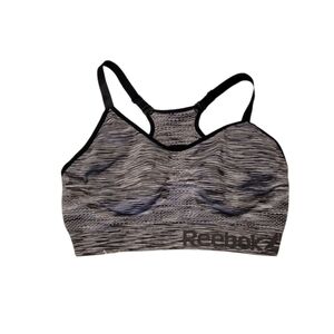 Reebok Women's Gray Patterned Sports Bra